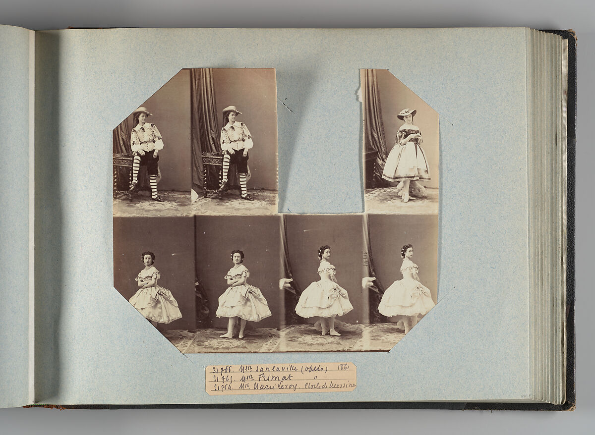 Mlle Sanlaville; Mlle Frimat; Mlle Marie Leroy, André-Adolphe-Eugène Disdéri (French, Paris 1819–1889 Paris), Albumen silver print from glass negative 