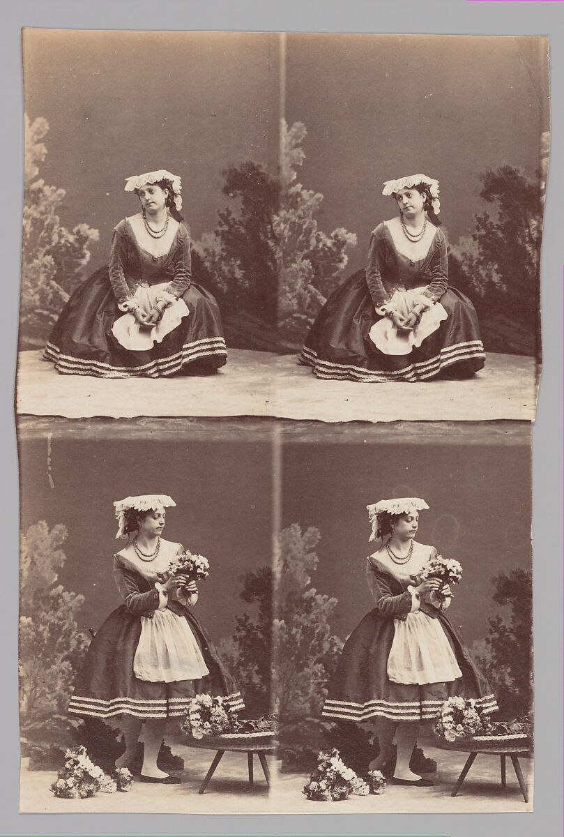 Eugénie Schlosser et Coralli, André-Adolphe-Eugène Disdéri (French, Paris 1819–1889 Paris), Albumen silver print from glass negative