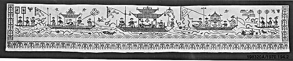 Valance for Bed with Naval Scenes