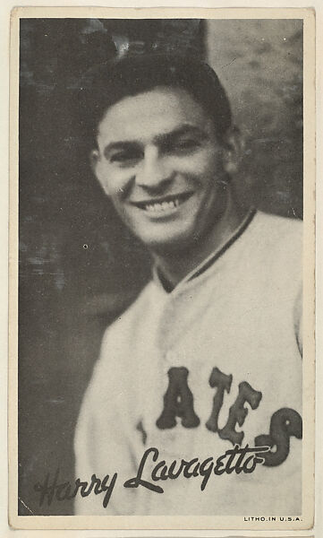 Harry Lavagetto, from the Goudey Wide Pen Premiums series (R314) issued by the Goudey Gum Company, Issued by the Goudey Gum Company, Photolithograph 