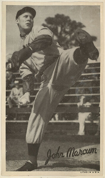 John Marcum, from the Goudey Wide Pen Premiums series (R314) issued by the Goudey Gum Company, Issued by the Goudey Gum Company, Photolithograph 