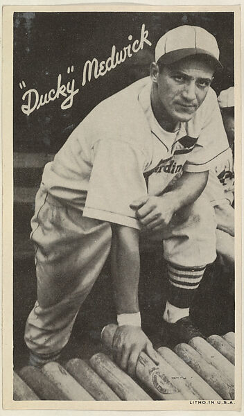 Ducky Medwick, from the Goudey Wide Pen Premiums series (R314) issued by the Goudey Gum Company, Issued by the Goudey Gum Company, Photolithograph 