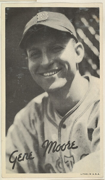 Gene Moore, from the Goudey Wide Pen Premiums series (R314) issued by the Goudey Gum Company, Issued by the Goudey Gum Company, Photolithograph 