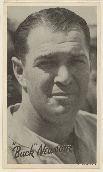 Buck Newsom, from the Goudey Wide Pen Premiums series (R314) issued by the Goudey Gum Company, Issued by the Goudey Gum Company, Photolithograph 