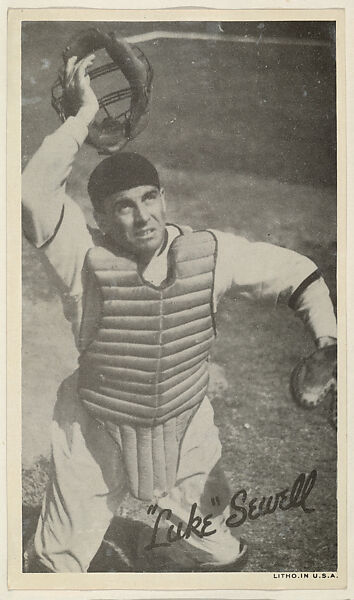 Luke Sewell, from the Goudey Wide Pen Premiums series (R314) issued by the Goudey Gum Company, Issued by the Goudey Gum Company, Photolithograph 