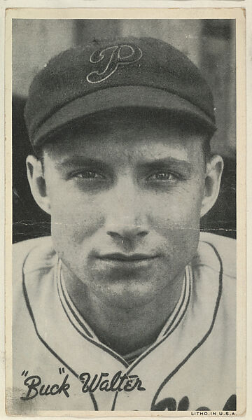 Buck Walter, from the Goudey Wide Pen Premiums series (R314) issued by the Goudey Gum Company, Issued by the Goudey Gum Company, Photolithograph 