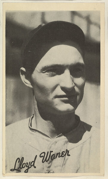 Lloyd Waner, from the Goudey Wide Pen Premiums series (R314) issued by the Goudey Gum Company, Issued by the Goudey Gum Company, Photolithograph 