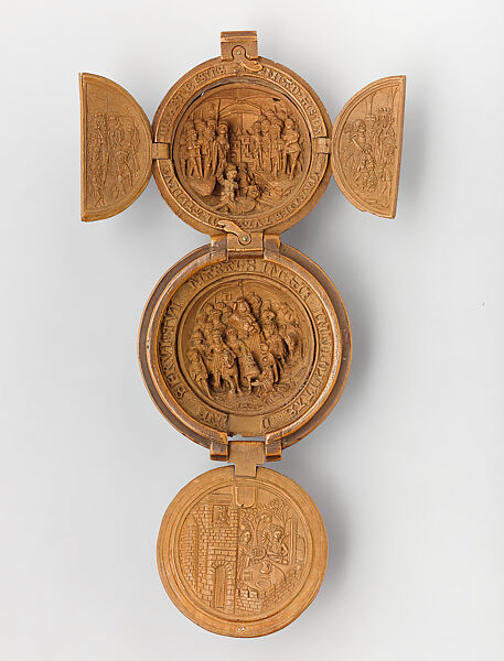 Prayer Bead with the Story of King David, Boxwood, Netherlandish 