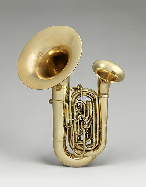 Double tuba and baritone, "Bellophone" in BB-flat, H. N. White Co. (American), Brass, mother of pearl, American 