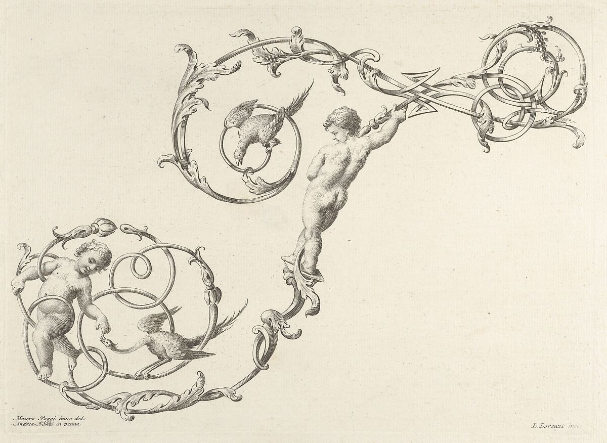 Alfabeto Di Lettere Iniziale, Designed by Mauro Poggi (Italian, active Florence, 18th century), Engraving 