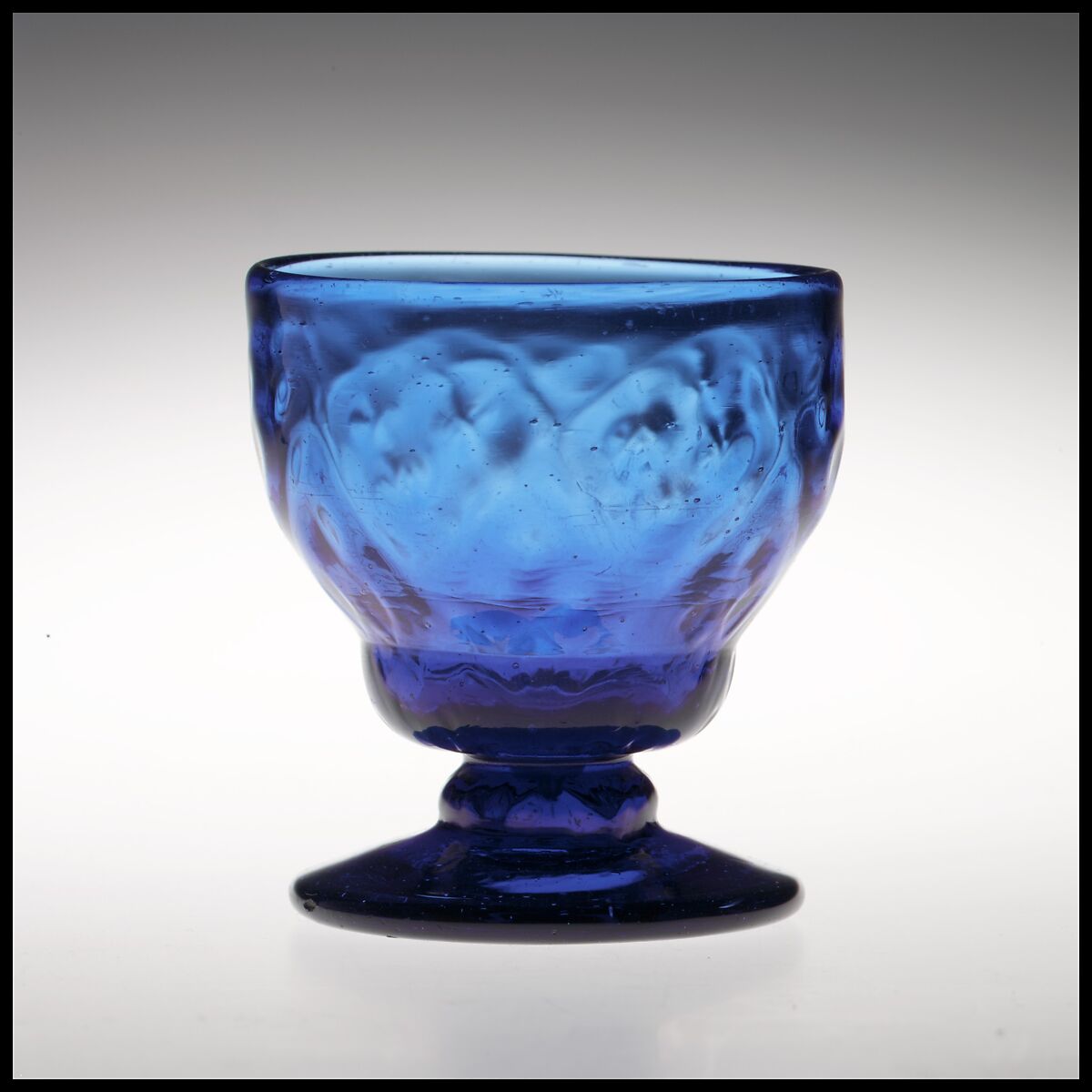 Salt, Attributed to New Bremen Glass Manufactory (1784–1795), Blown pattern-molded glass, American 