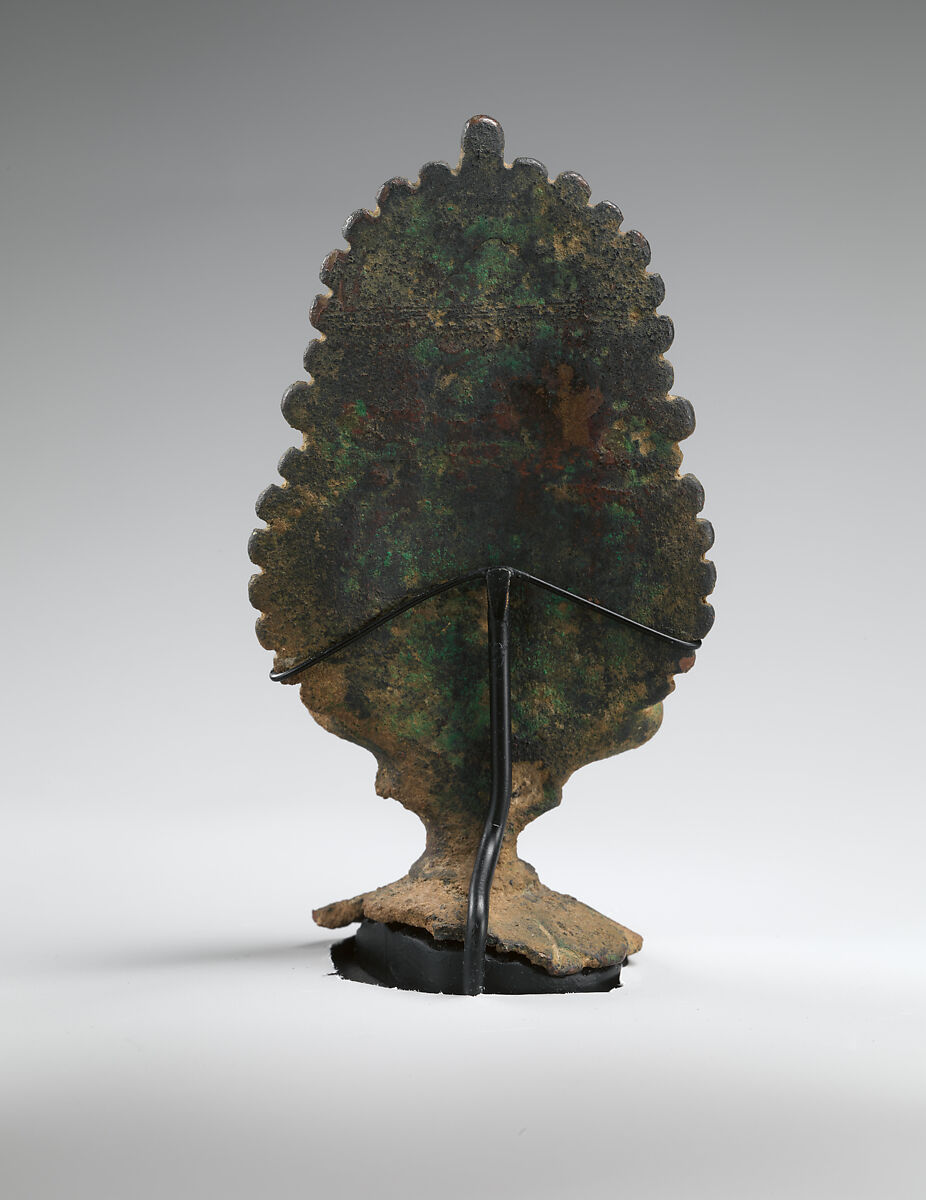 Enthroned Buddha Finial, Bronze, Pakistan (ancient region of Gandhara)