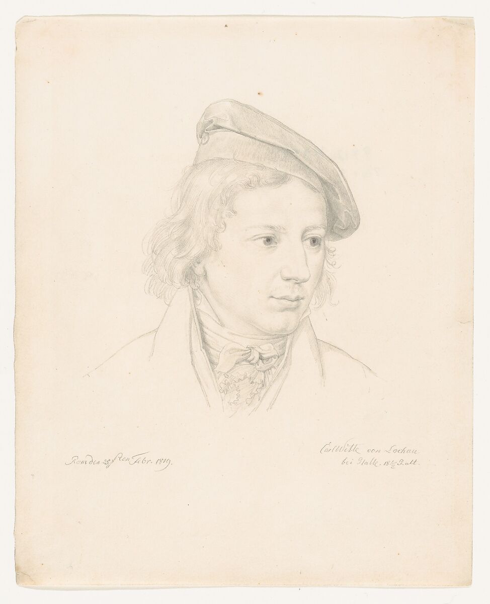 Portrait of Johann Heinrich Friedrich Carl Witte, Samuel Amsler (Swiss, Schinznach 1791–1849 Munich), Graphite 