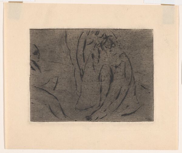 Three Female Figures, Yasuo Kuniyoshi (American (born Japan), Okayama 1889–1953 New York), Etching 