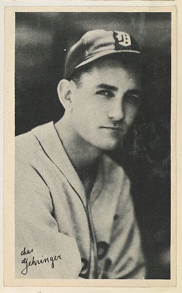 Charles Gehringer, from the National Chicle Fine Pen Premiums series (R313) issued by the National Chicle Gum Company, Issued by National Chicle Gum Company, Cambridge, Massachusetts, Photolithograph