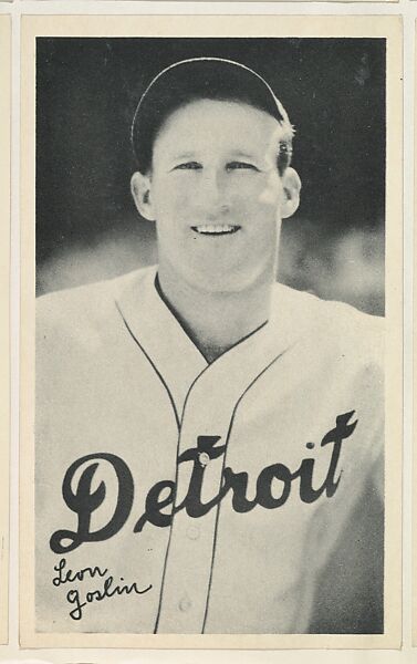 Leon Goslin, from the National Chicle Fine Pen Premiums series (R313) issued by the National Chicle Gum Company, Issued by National Chicle Gum Company, Cambridge, Massachusetts, Photolithograph 