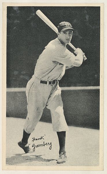 Hank Greenberg, from the National Chicle Fine Pen Premiums series (R313) issued by the National Chicle Gum Company, Issued by National Chicle Gum Company, Cambridge, Massachusetts, Photolithograph 