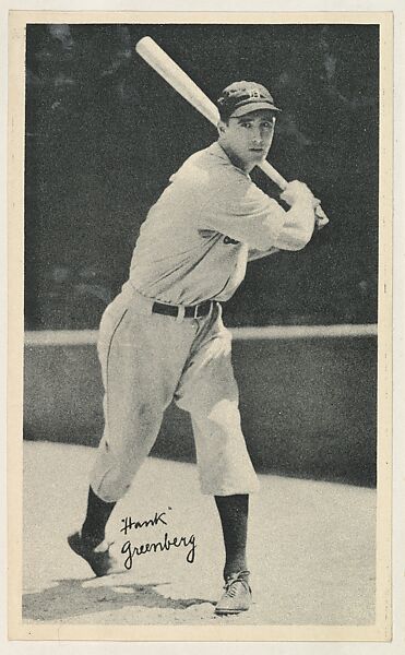 Hank Greenberg, from the National Chicle Fine Pen Premiums series (R313) issued by the National Chicle Gum Company, Issued by National Chicle Gum Company, Cambridge, Massachusetts, Photolithograph