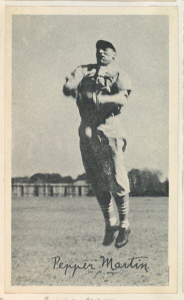 Pepper Martin, from the National Chicle Fine Pen Premiums series (R313) issued by the National Chicle Gum Company, Issued by National Chicle Gum Company, Cambridge, Massachusetts, Photolithograph 