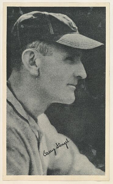 Casey Stengel, from the National Chicle Fine Pen Premiums series (R313) issued by the National Chicle Gum Company, Issued by National Chicle Gum Company, Cambridge, Massachusetts, Photolithograph 