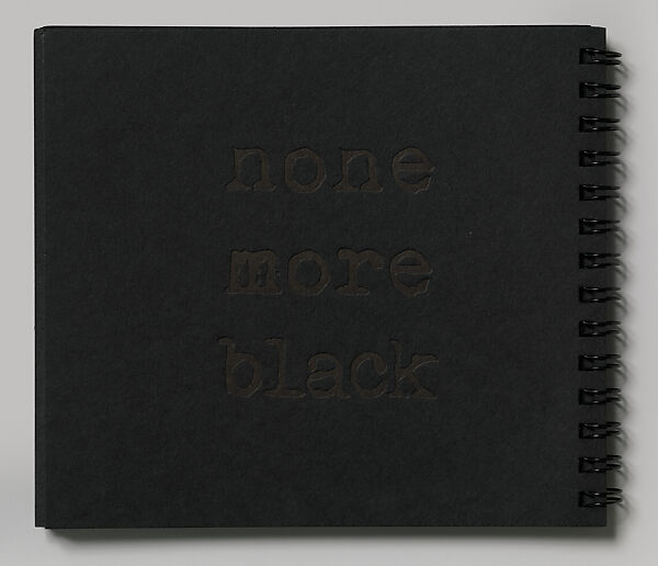 None More Black, Victoria Haven (American, born Seattle, 1964), Artist's book