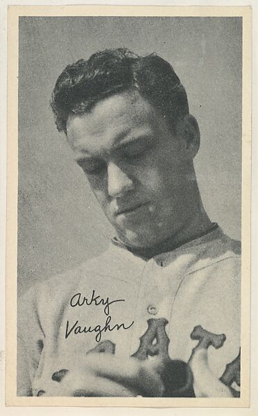 Arky Vaughn, from the National Chicle Fine Pen Premiums series (R313) issued by the National Chicle Gum Company, Issued by National Chicle Gum Company, Cambridge, Massachusetts, Photolithograph 