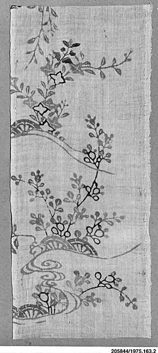 Piece from a Summer Robe (Katabira), Dye-patterned plain-weave ramie, Japan 