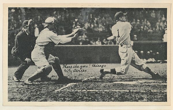 There She Goes! Chicago City Series, from the National Chicle Fine Pen Premiums series (R313) issued by the National Chicle Gum Company, Issued by National Chicle Gum Company, Cambridge, Massachusetts, Photolithograph 