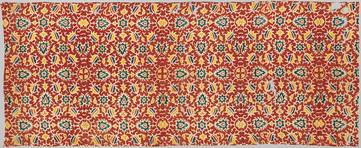 Dye-Patterned Silk, Silk (clamp resist, dyed), India