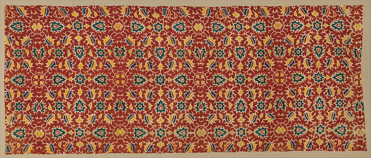 Dye-Patterned Silk, Silk (clamp resist, dyed), India 