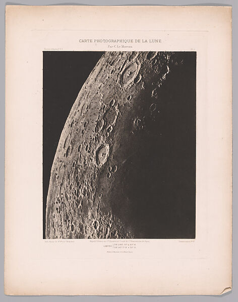 Systematic Photographic Map of the Moon, Increasing and Decreasing Phases, Charles Le Morvan  French, Photogravures