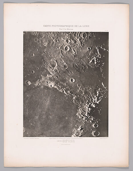 Systematic Photographic Map of the Moon, Increasing and Decreasing Phases, Charles Le Morvan (French, Brittany 1865–1933 Paris), Photogravures
