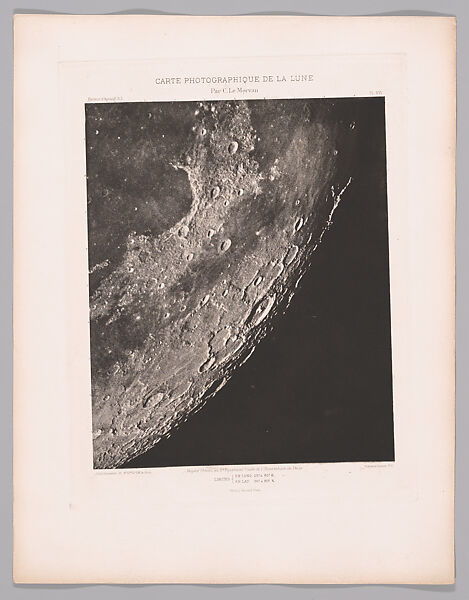 Systematic Photographic Map of the Moon, Increasing and Decreasing Phases, Charles Le Morvan (French, Brittany 1865–1933 Paris), Photogravures
