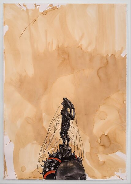 Telepath, Robert Pruitt (American, born Houston, Texas 1975), Coffee, charcoal and pastel on paper 