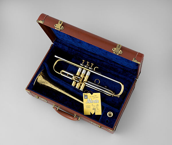 Trumpet in B-flat, Martin Band Instrument Company, Brass, mother of pearl, American