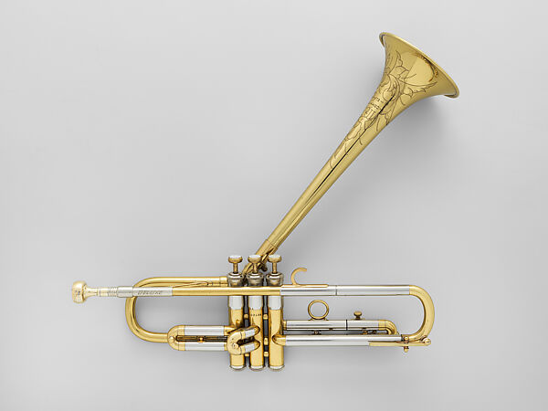 Trumpet in B-flat, Martin Band Instrument Company, Brass, mother of pearl, American 