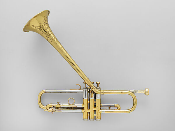 Trumpet in B-flat, Martin Band Instrument Company, Brass, mother of pearl, American