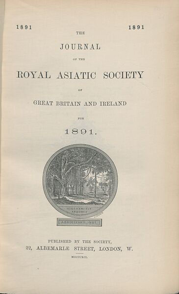 Journal of the Royal Asiatic Society of Great Britain & Ireland, Royal Asiatic Society 