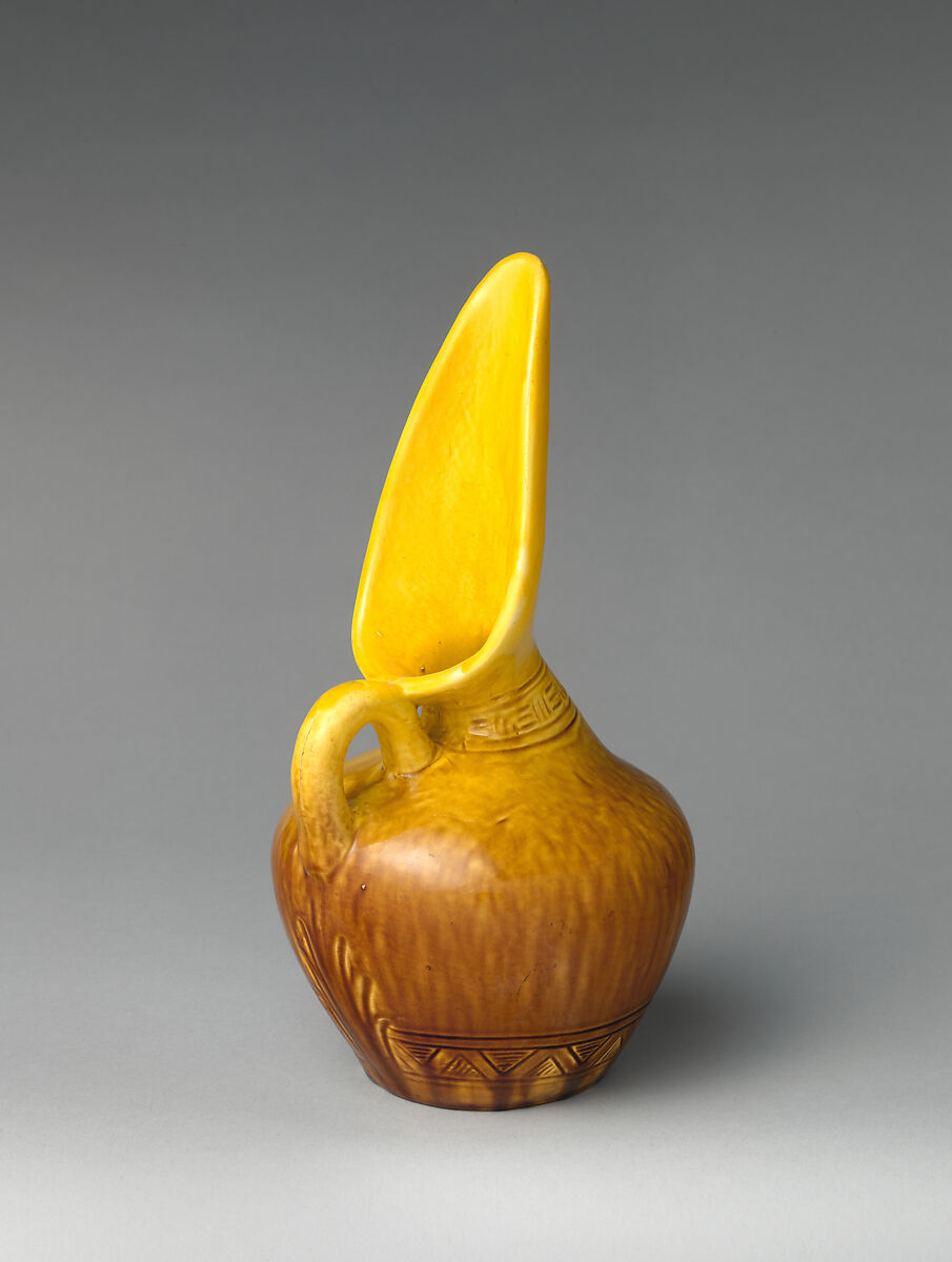 Jug, Christopher Dresser (British, Glasgow, Scotland 1834–1904 Mulhouse), Glazed earthenware, British