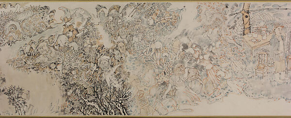 The Progress of Village Wen, Yun-Fei Ji (Chinese, born 1963), Handscroll; ink and color on paper, China 