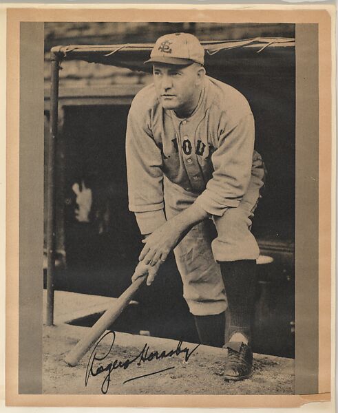 Rogers Hornsby, from the Butterfinger series (R310) issued by the Curtiss Candy Company to promote Butterfinger Candy Bars, Issued by the Curtiss Candy Company, Photolithograph 