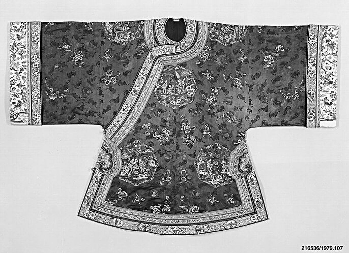 Woman's Informal Robe, Silk, metallic thread, China 