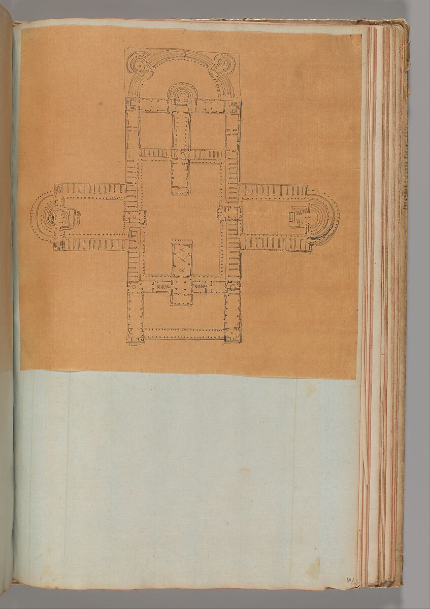 Page from a Scrapbook containing Drawings and Several Prints of Architecture, Interiors, Furniture and Other Objects, Workshop of Charles Percier (French, Paris 1764–1838 Paris), Pen and black and gray ink, graphite, black chalk 