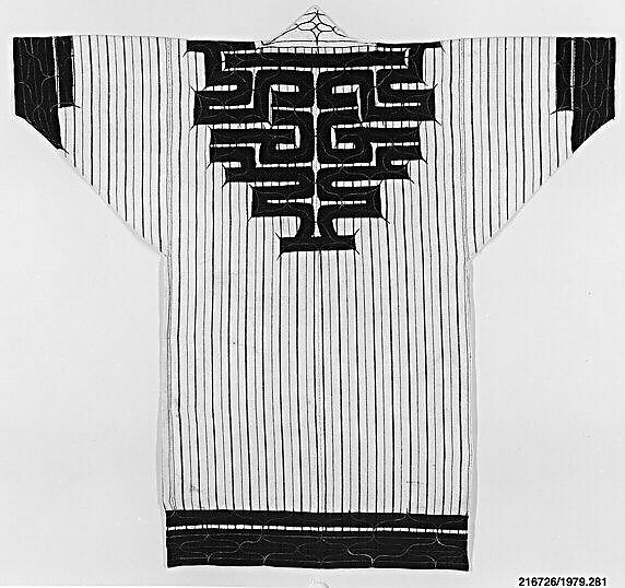 Robe (Ainu), Cotton / Embroidery, Japan 