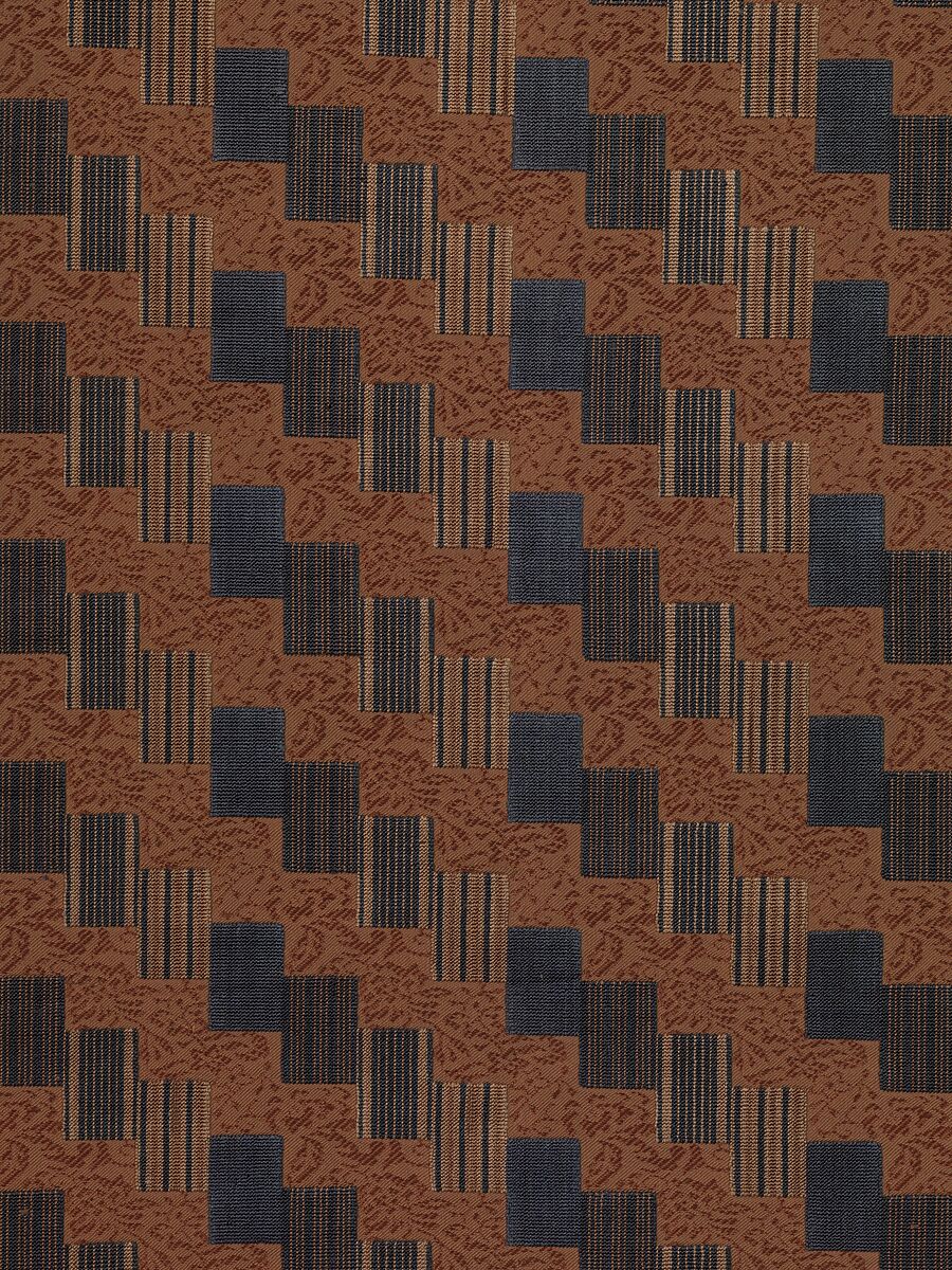 Obi with Geometric Patterns, Uncut velvet, twill-weave silk, Japan