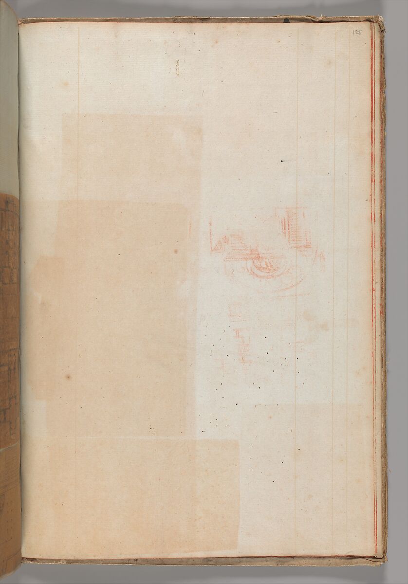 Page from a Scrapbook containing Drawings and Several Prints of Architecture, Interiors, Furniture and Other Objects, Workshop of Charles Percier (French, Paris 1764–1838 Paris), Pen and black and gray ink, graphite, black chalk