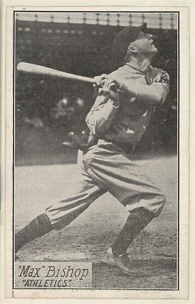 Max Bishop, Athletics, from the Baseball Portraits and Action series (R315) issued by Kashin Publications, Issued by Kashin Publications, Photolithograph 