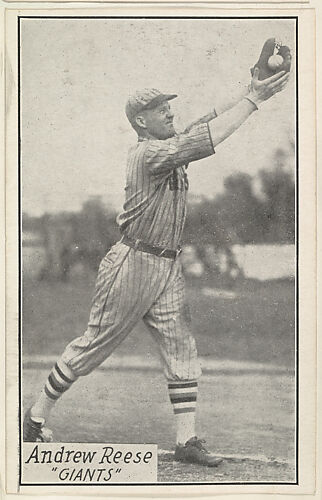 Andrew Reese, Giants, from the Baseball Portraits and Action series (R315) issued by Kashin Publications