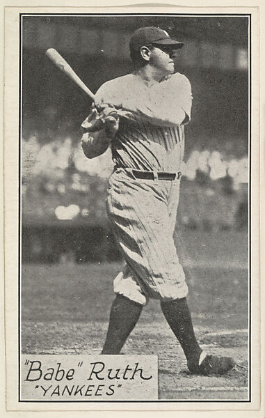 Babe Ruth, Yankees, from the Baseball Portraits and Action series (R315) issued by Kashin Publications, Issued by Kashin Publications, Photolithograph 