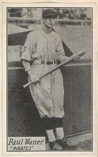 Paul Waner, Pirates, from the Baseball Portraits and Action series (R315) issued by Kashin Publications, Issued by Kashin Publications, Photolithograph 
